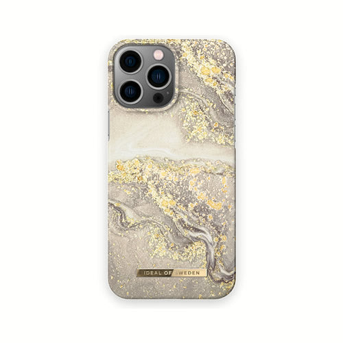 Ideal of Sweden iPhone 13 Pro Fashion Case Sparkle Greige Marble