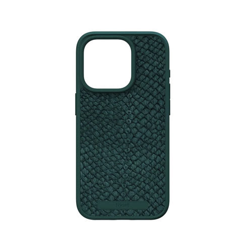 Njord iPhone 14 Plus Salmon Leather Magsafe Case - Green
